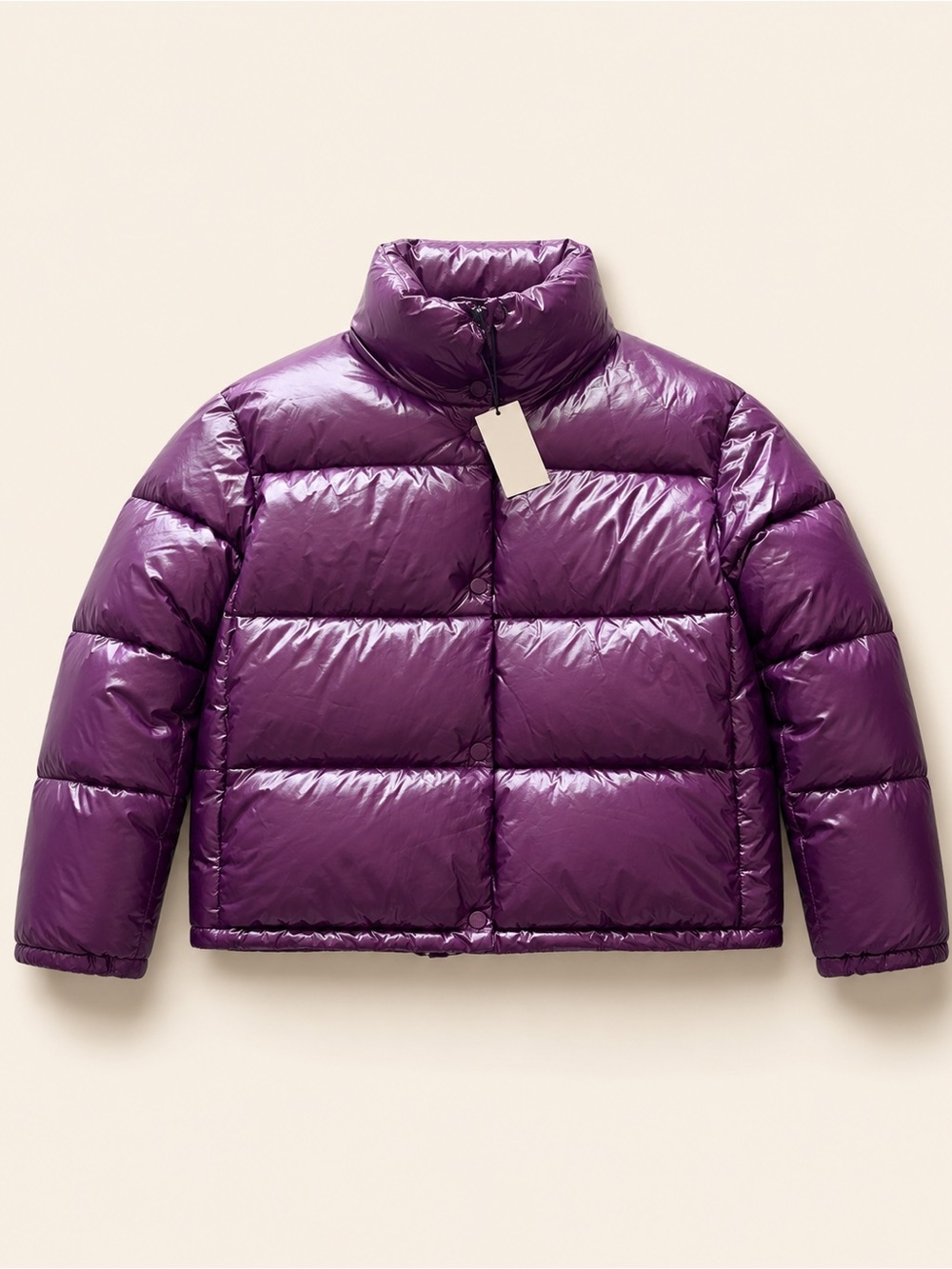 Noize Shiny Purple Puffer Jacket